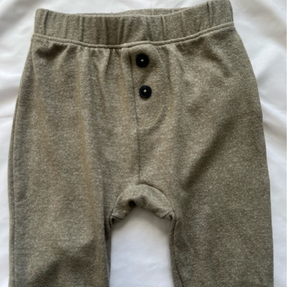 Easy Peasy Cozy Green Striped Hoodie and Pants Set Size 6-9 Months - Picture 13 of 16